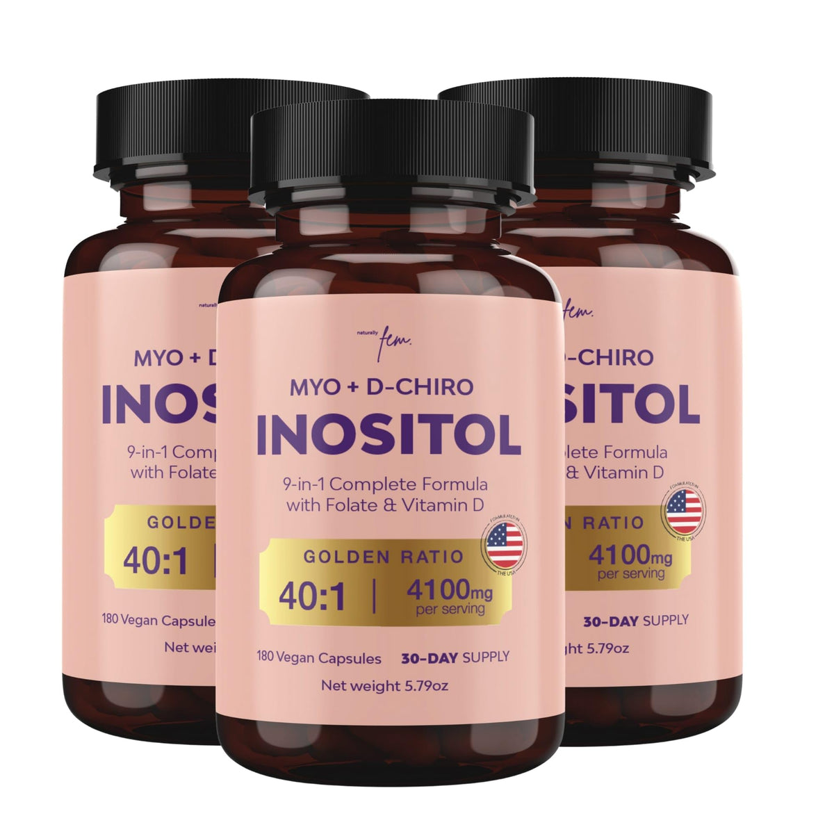 Premium Inositol Bundle bottle front view