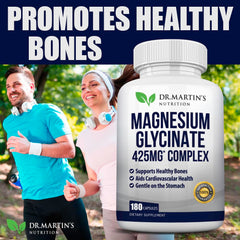 Close-up of magnesium glycinate capsules