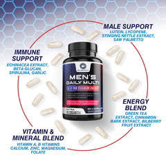 Premium men's multivitamin bottle