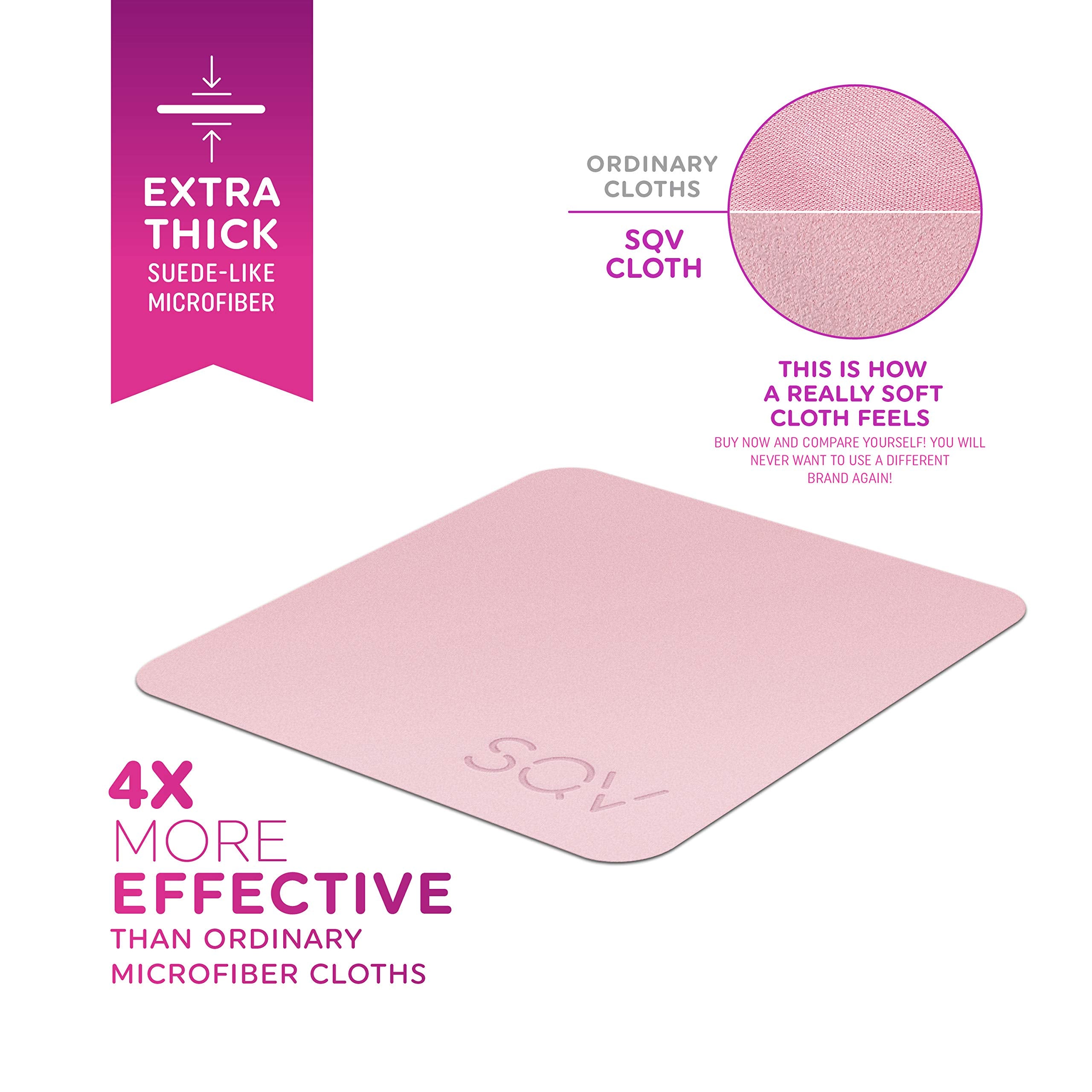 Pink microfiber cleaning cloth large size for screens
