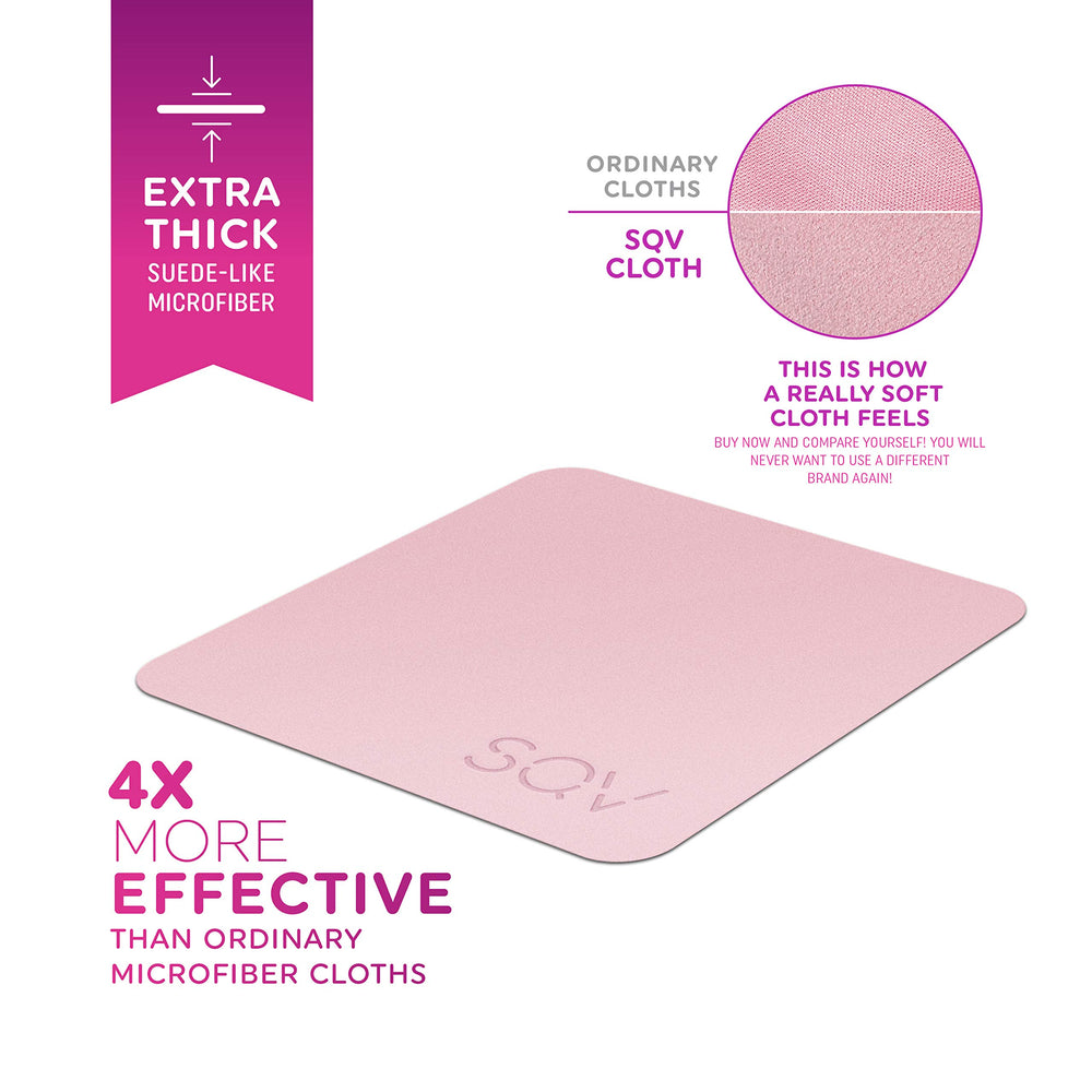 Pink microfiber cleaning cloth large size for screens