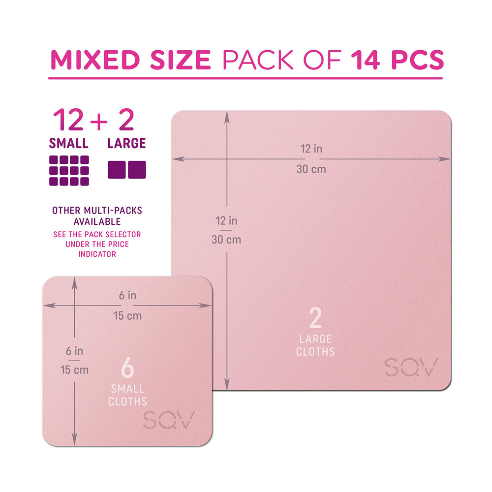 Pink microfiber cloth small size with suede-like texture