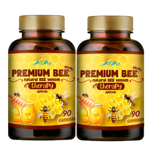 Front view of Premium Natural Bee Venom with Glucosamine Sulfate 90 capsules pack-2