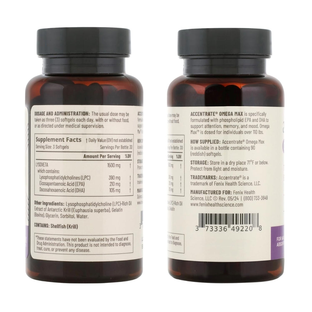 Omega Max packaging and bottle