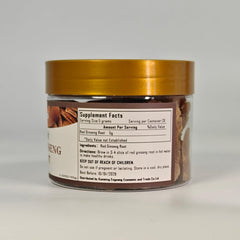 Close-up of 2mm thin Panax red ginseng slices