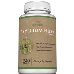 Premium Psyllium Husk Fiber Supplement 1450mg Bottle - 240 Capsules
