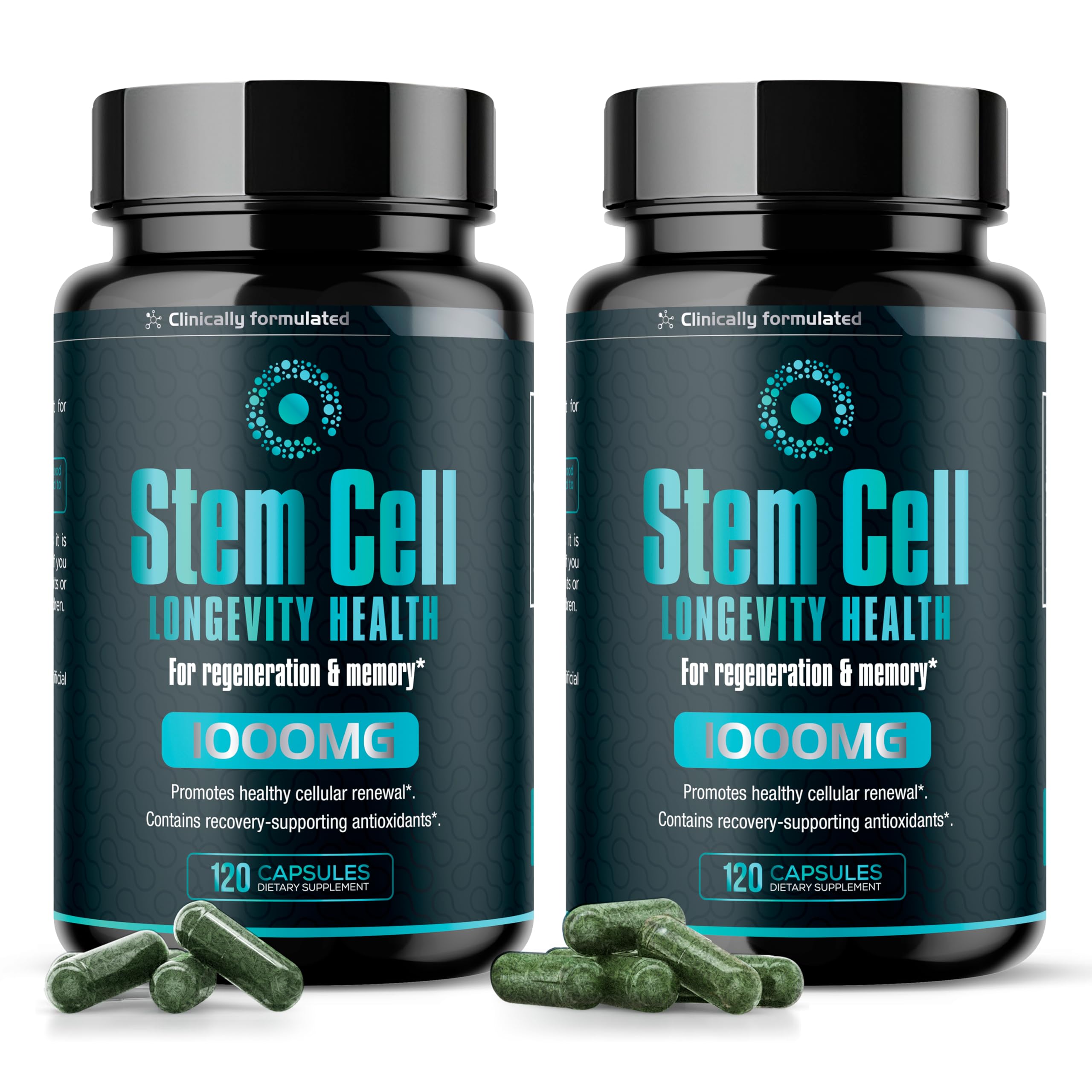 Hero image of premium stem cell supplement bottle 1000mg