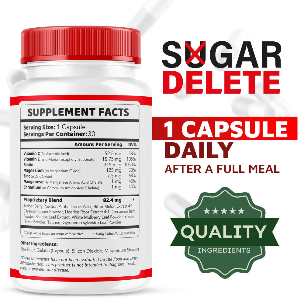 Premium Sugar Delete formula visual