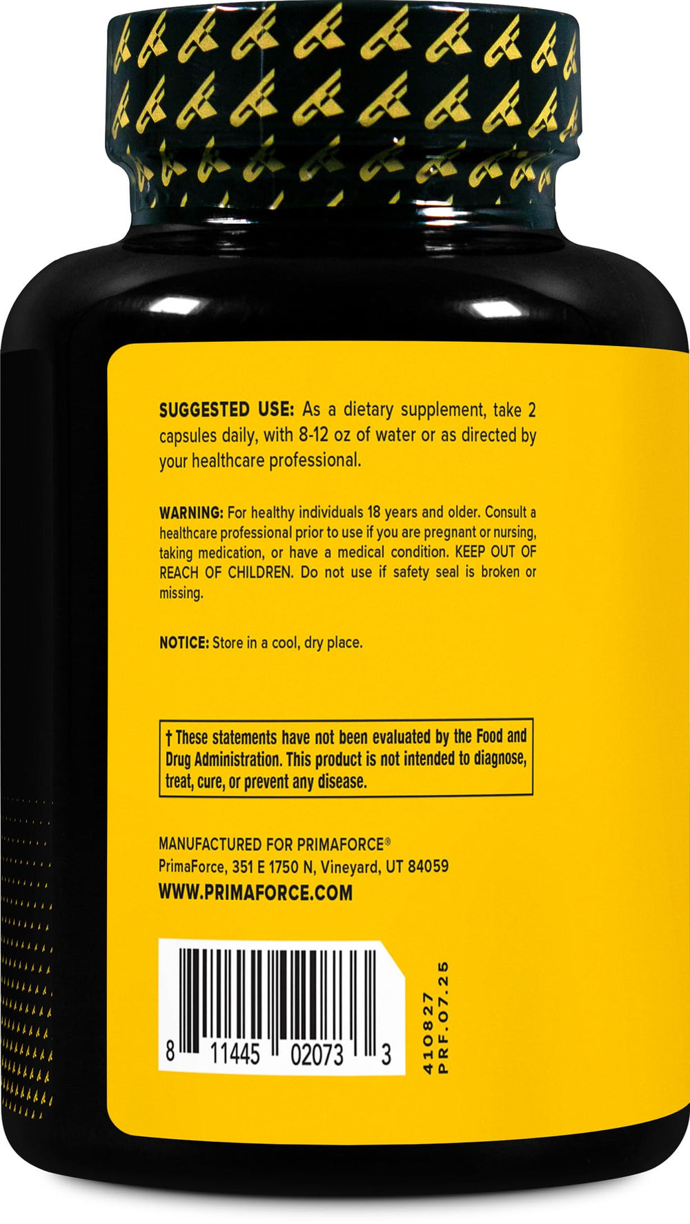 Premium PrimaForce Yohimbine HCl packaging and branding