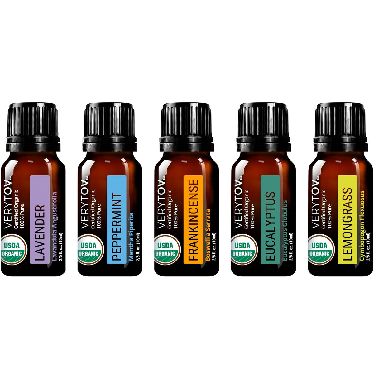 Premium USDA Organic Essential Oils Set packaging