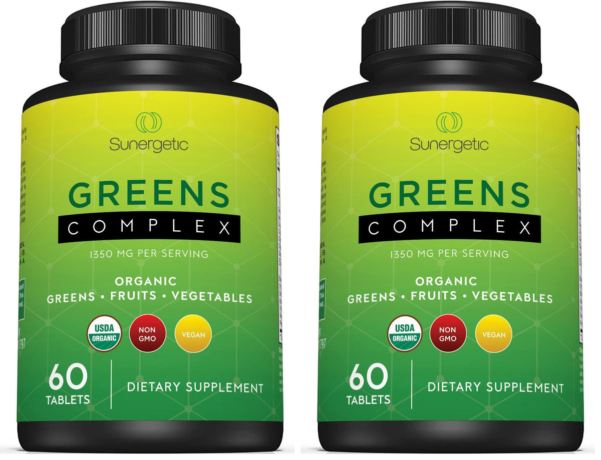 Premium USDA Organic Greens Tablets Pack 2 – front view
