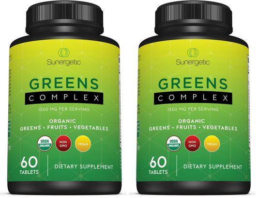 Premium USDA Organic Greens Tablets Pack 2 – front view