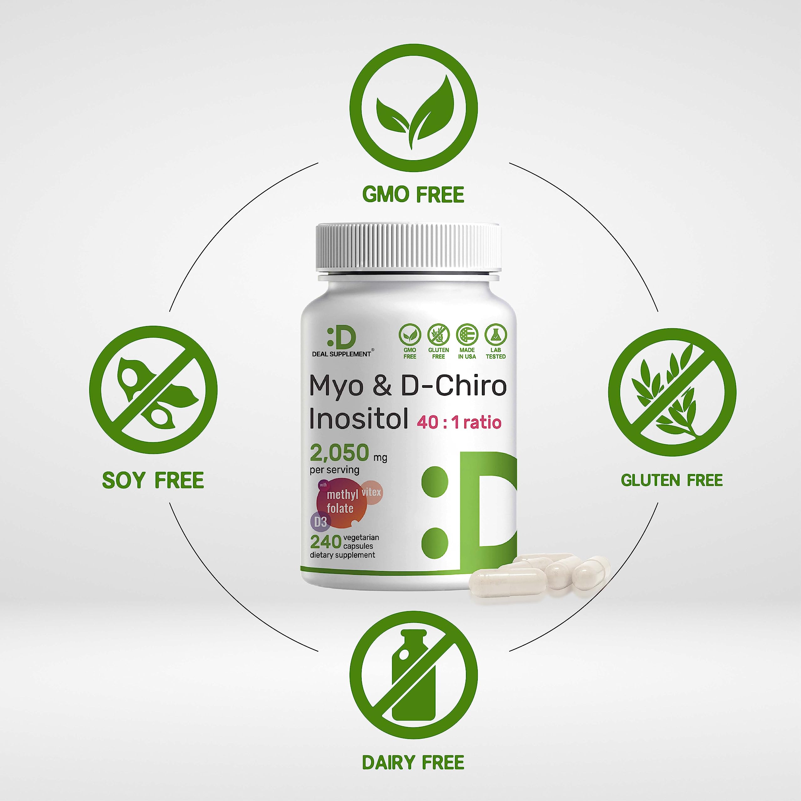 Premium vegetarian capsules packaging and ingredients