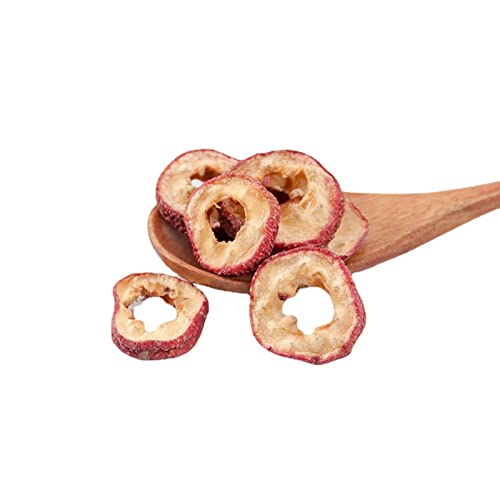Premium seedless dried hawthorn slices close-up