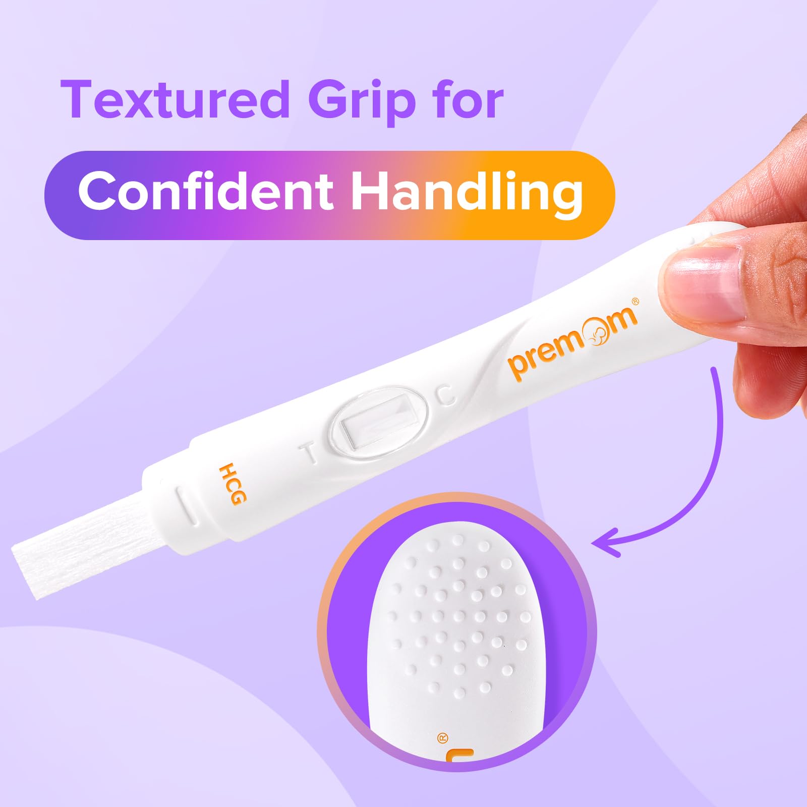 Pregnant result showing two lines on Premom test