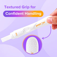 Pregnant result showing two lines on Premom test