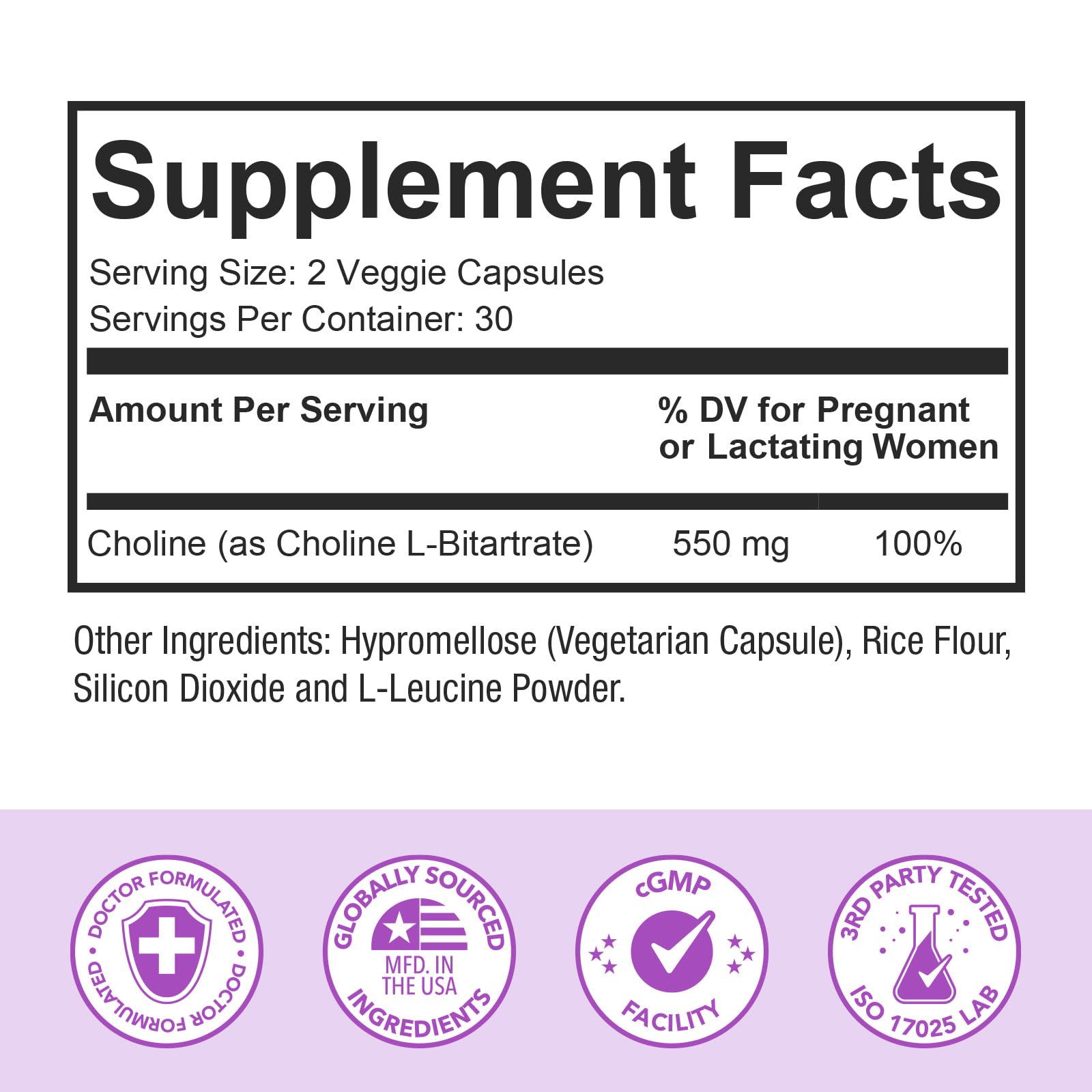 Premom prenatal choline bottle label artwork
