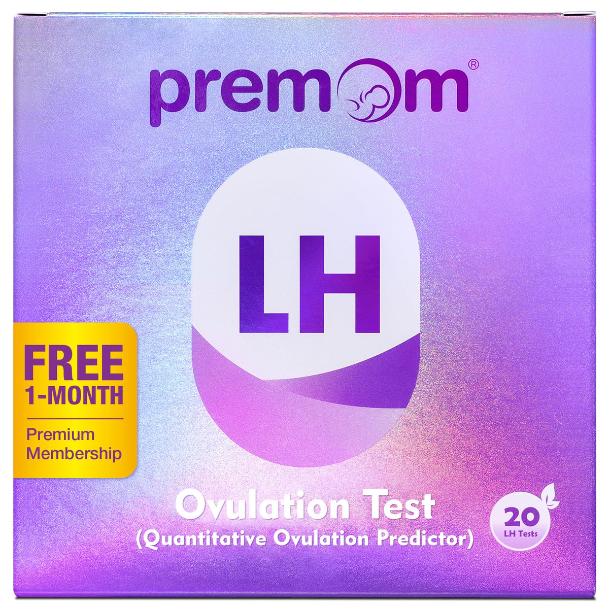 Premom Quantitative Ovulation Test Strip packaging showing 20 tests