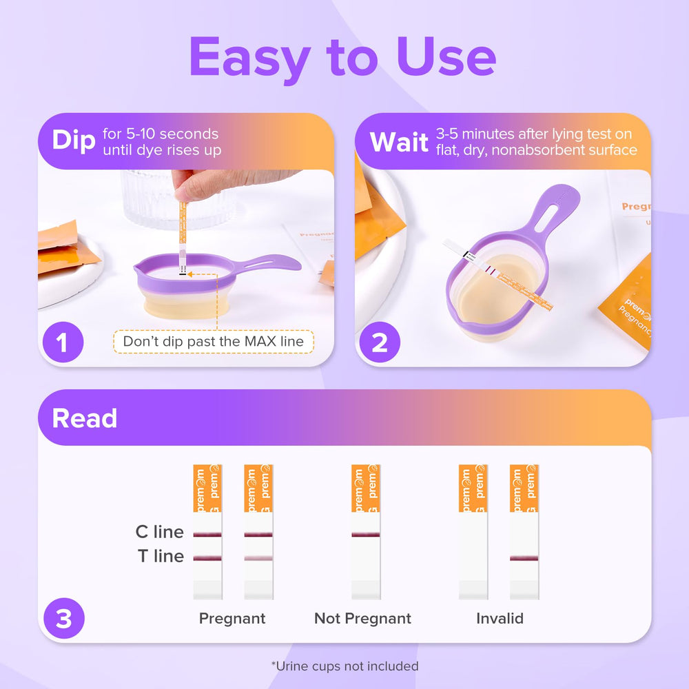 Not pregnant result: one line on Premom test strip