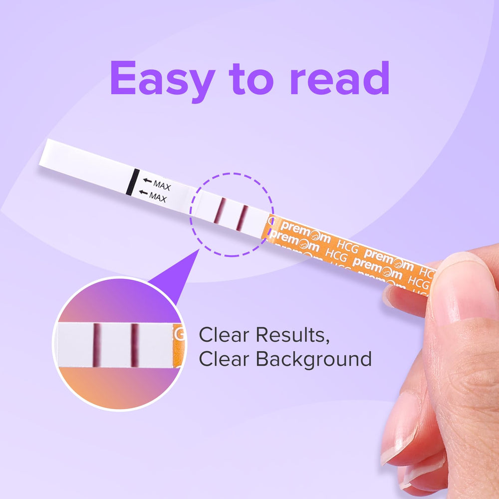 Pregnant result: two lines on Premom test strip