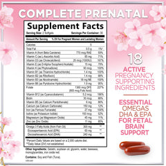 Close-up of prenatal vitamins softgels