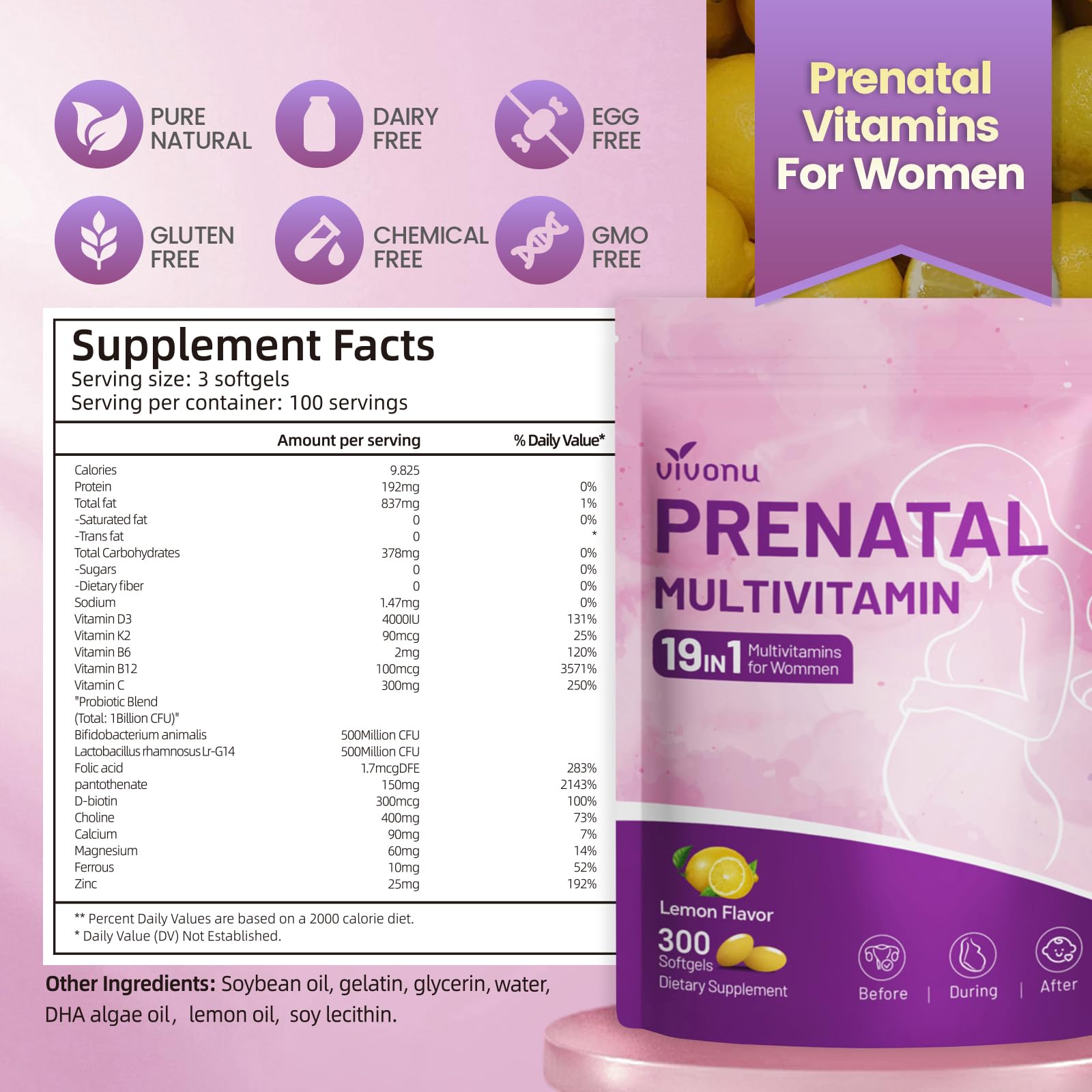 Choline with Vitamin D3 and K2 in the formula