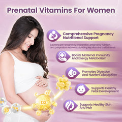 Back label of 19-in-1 Prenatal Lemon Softgels bottle