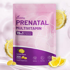 Front view of 19-in-1 Prenatal Lemon Softgels bottle