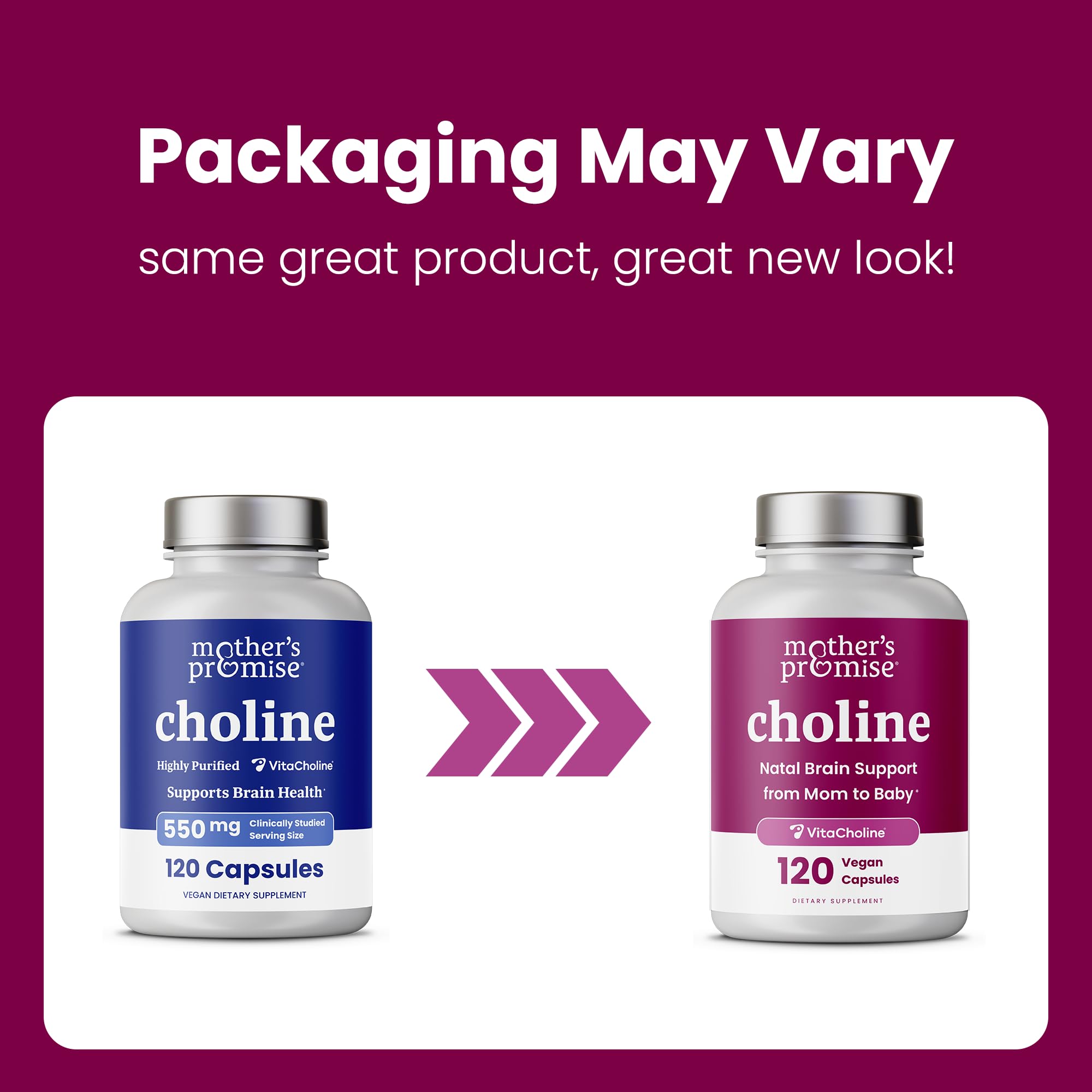 Women-owned vegan choline supplement product shot
