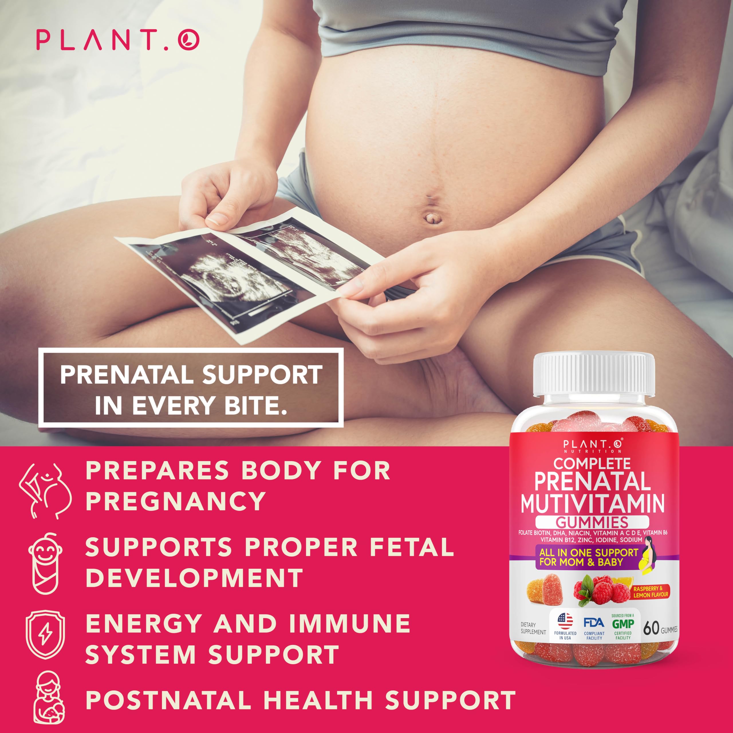 Gummies supporting energy and morning sickness relief