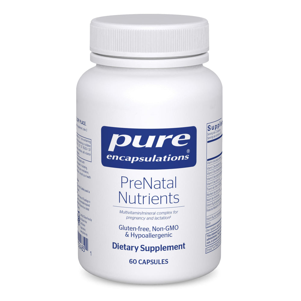 Pure Encapsulations PreNatal Nutrients bottle label