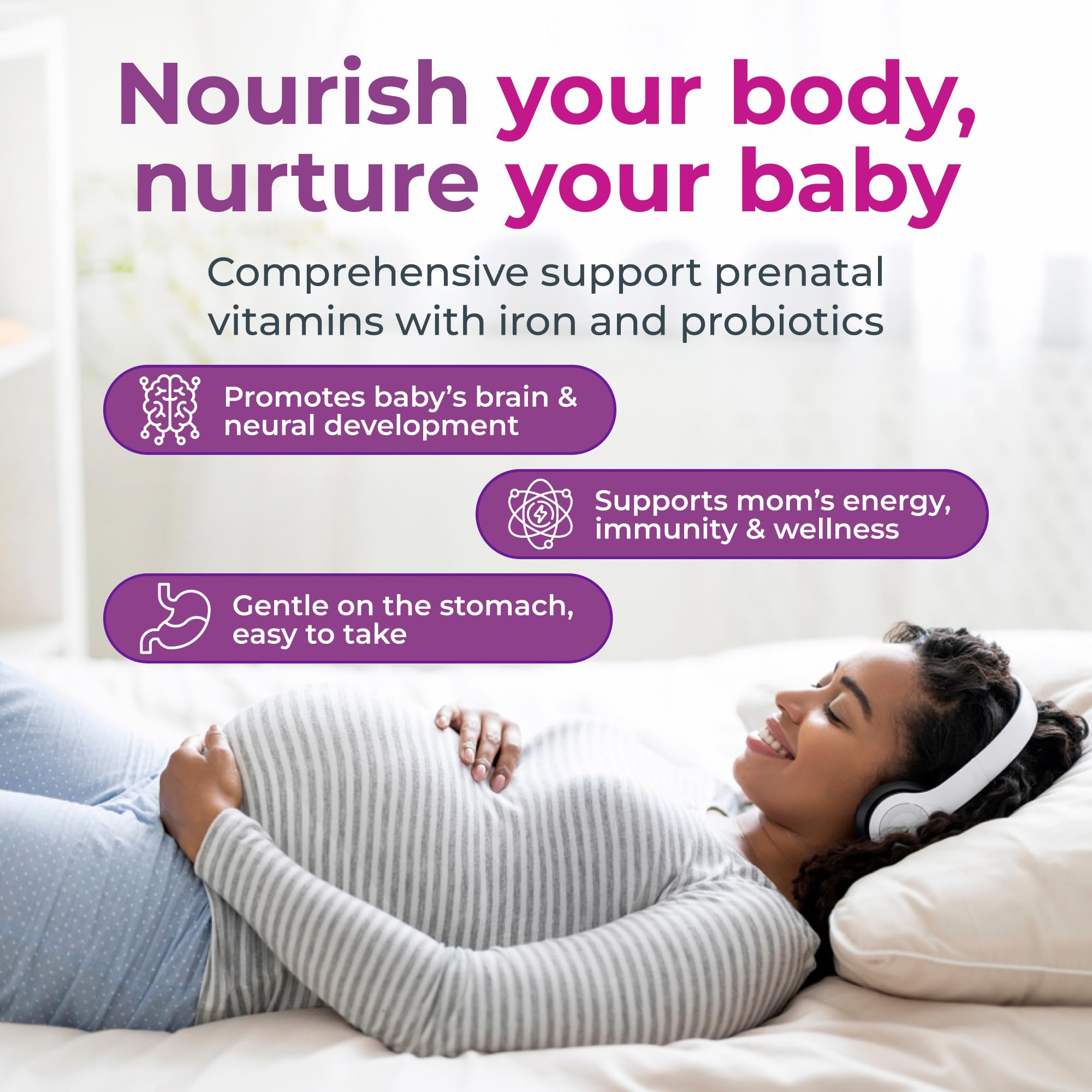 Prenatal probiotics with ginger for digestion
