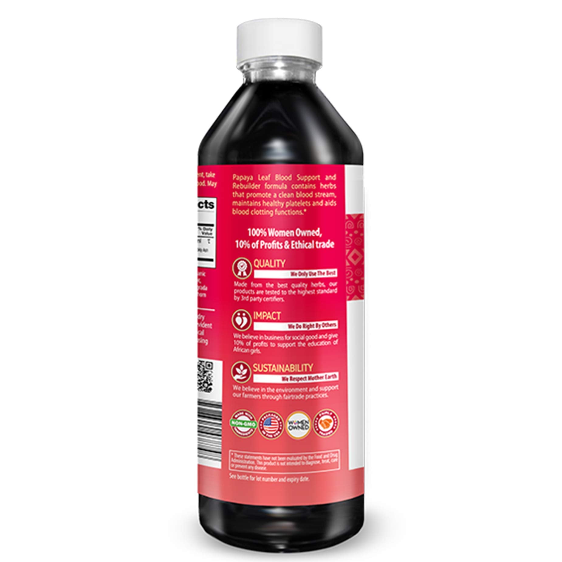 Prenatal support concept with Papaya Blood Support Liquid