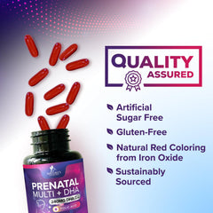 Graphic showing 30, 60, 120 day supply of prenatal vitamins