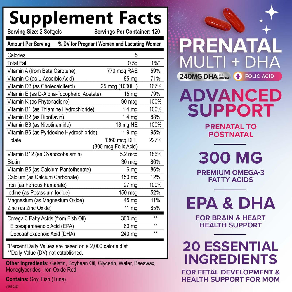 Close-up of DHA Omega-3 softgels