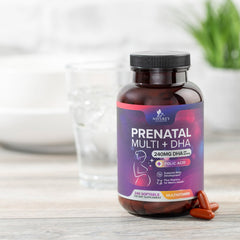 Graphic symbolizing pregnancy support and fetal brain development