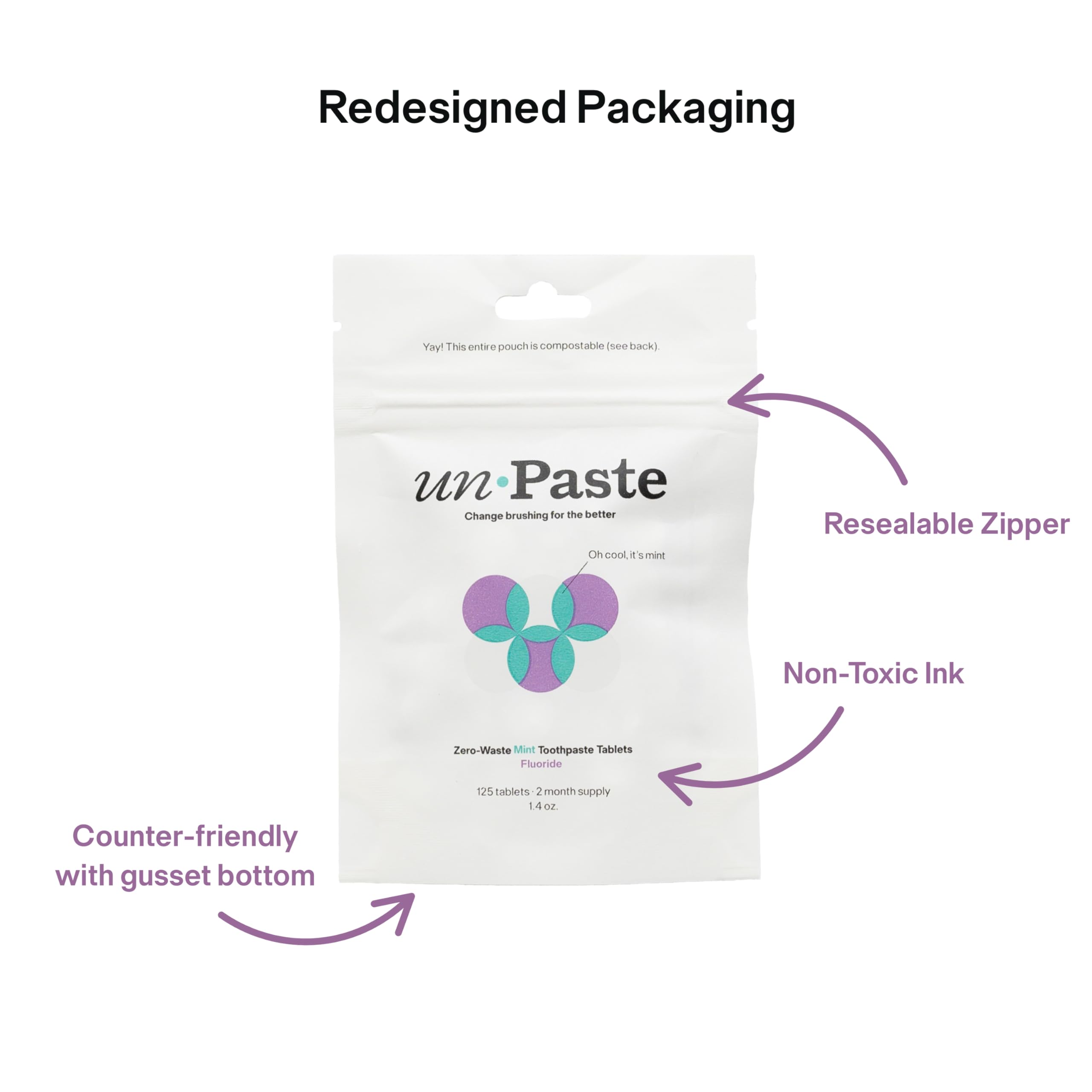 Preservatives artificial colors and aluminum free toothpaste tablets