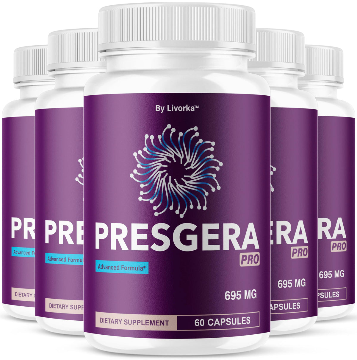 Presgera Pro Capsules bottle with label