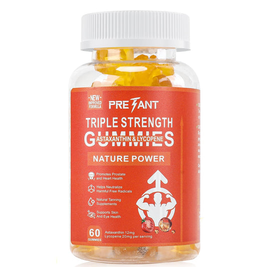 Front view of PRETANT Prostate Health Gummies with Astaxanthin and Lycopene