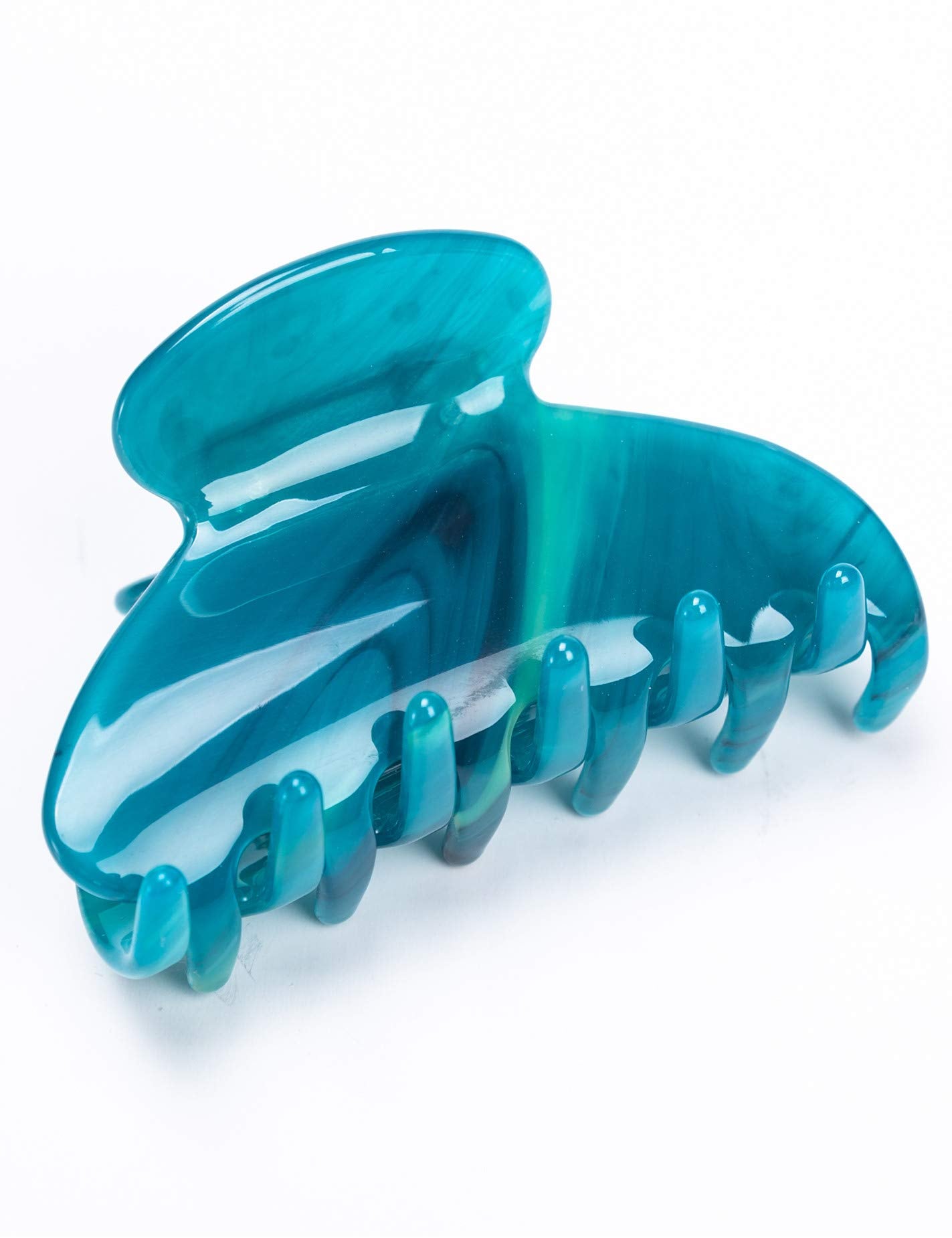Prettyou hair barrette in tortoise shell green provides secure hold for daily styling