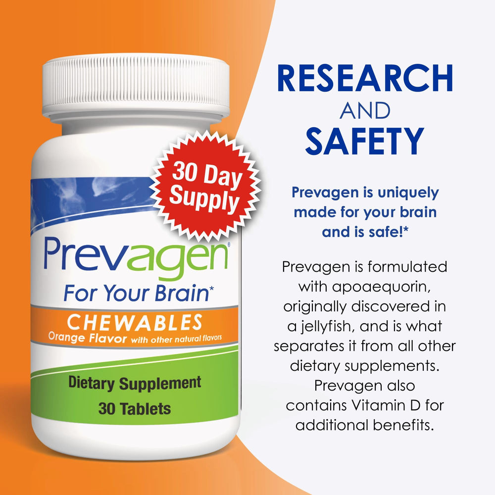 Opened Prevagen bottle with packaging