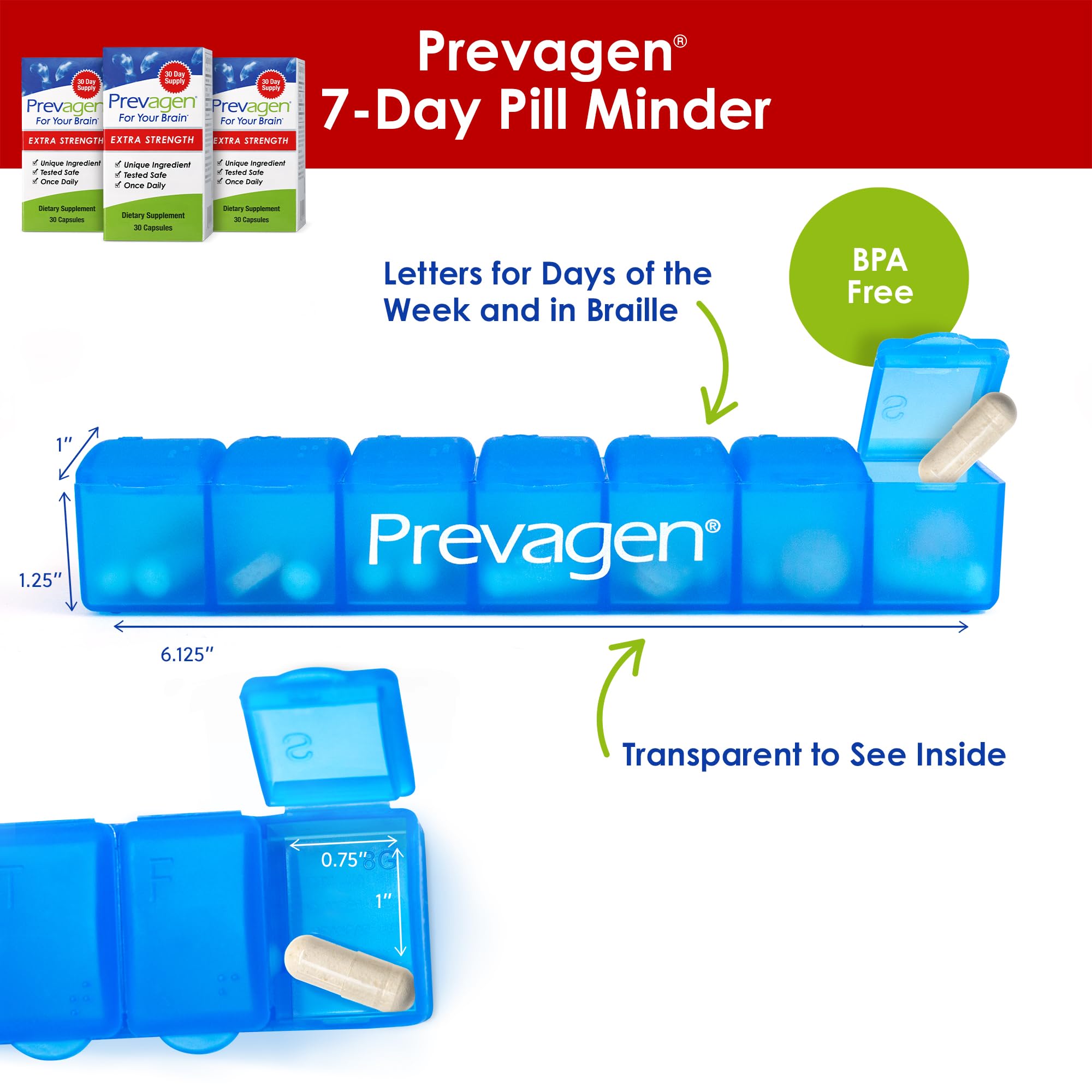 Prevagen Extra Strength apoaequorin capsule for daily brain use