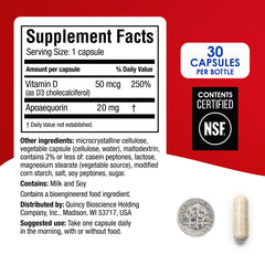 Prevagen Extra Strength bottle label showing Vitamin D3 blend