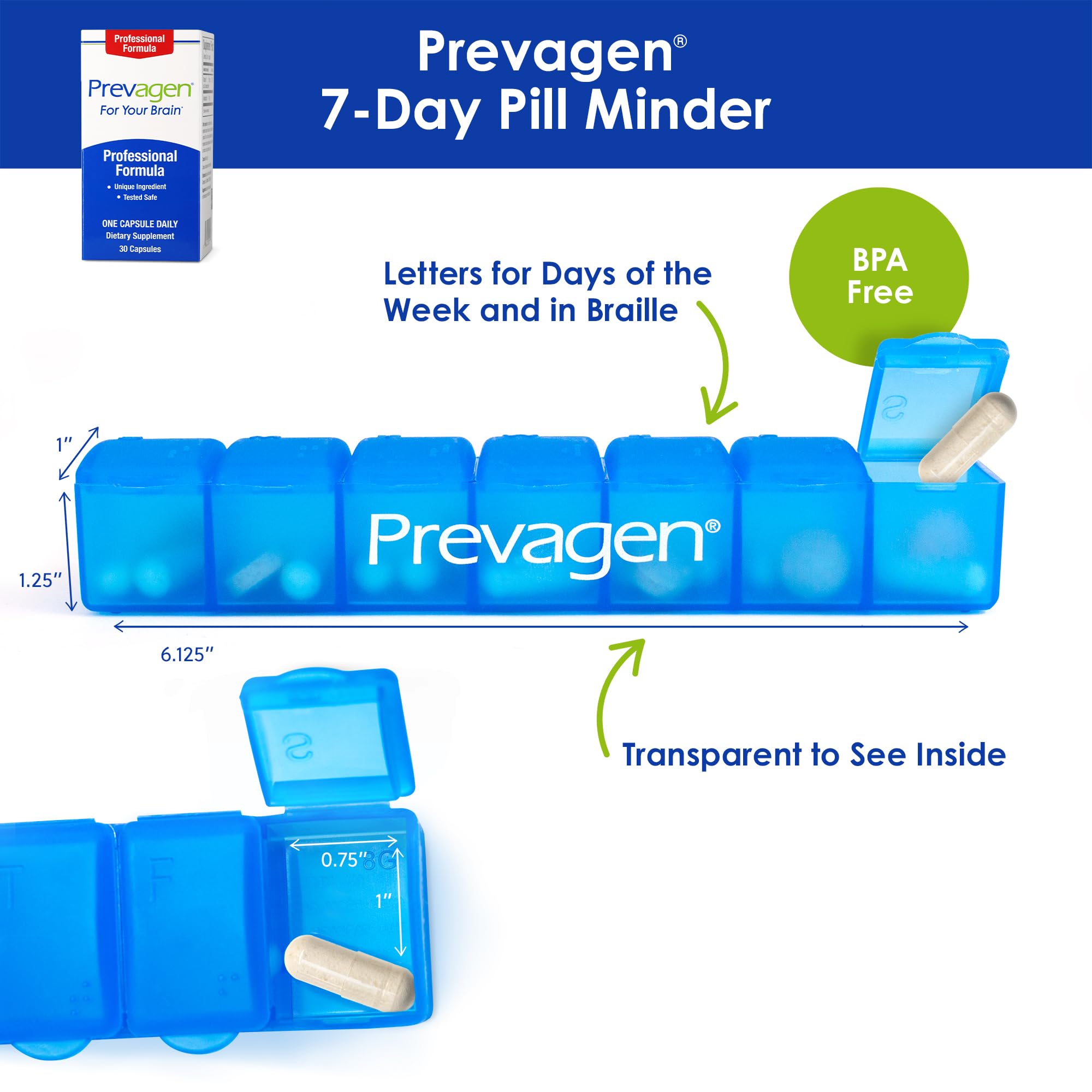 Prevagen Professional Formula capsule close up for convenient daily routine
