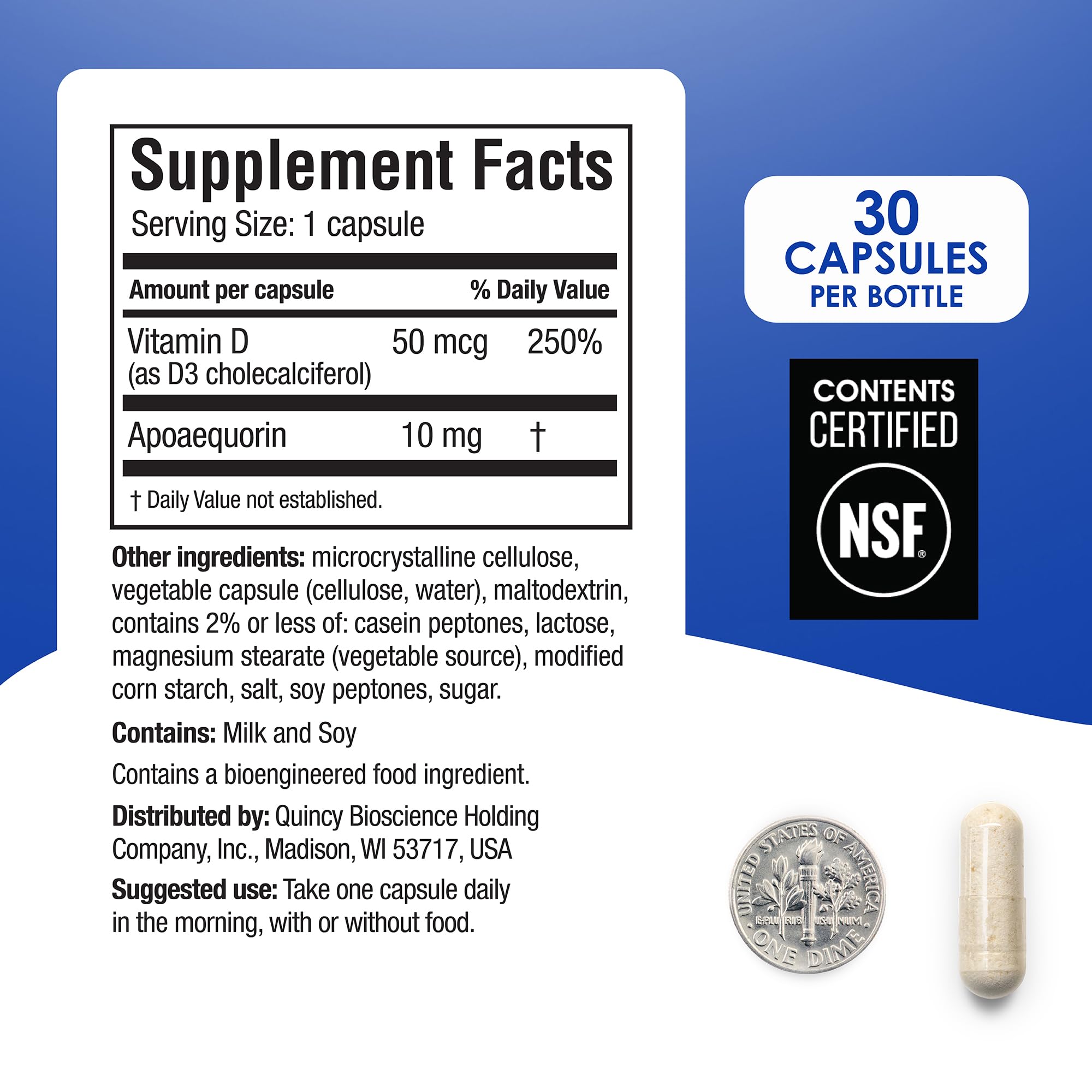 Prevagen Regular Strength packaging and 30 capsules