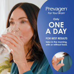 Prevagen bottle with label detail and dosage information