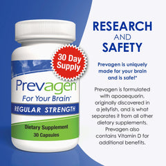 Safety testing and allergenicity notes on Prevagen packaging
