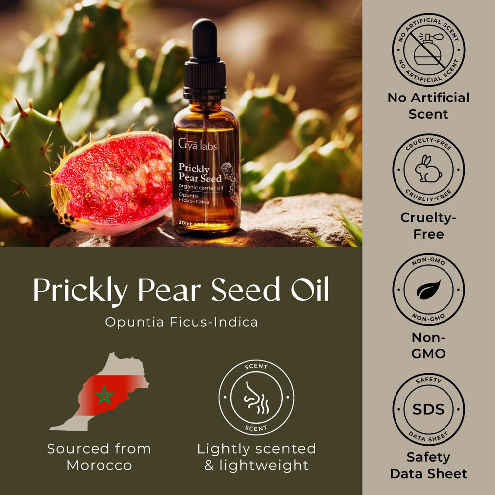 Prickly pear seed oil blending with essential oils