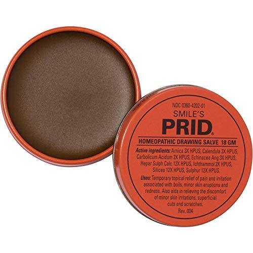 Close-up of Prid Drawing Salve 18 g packaging