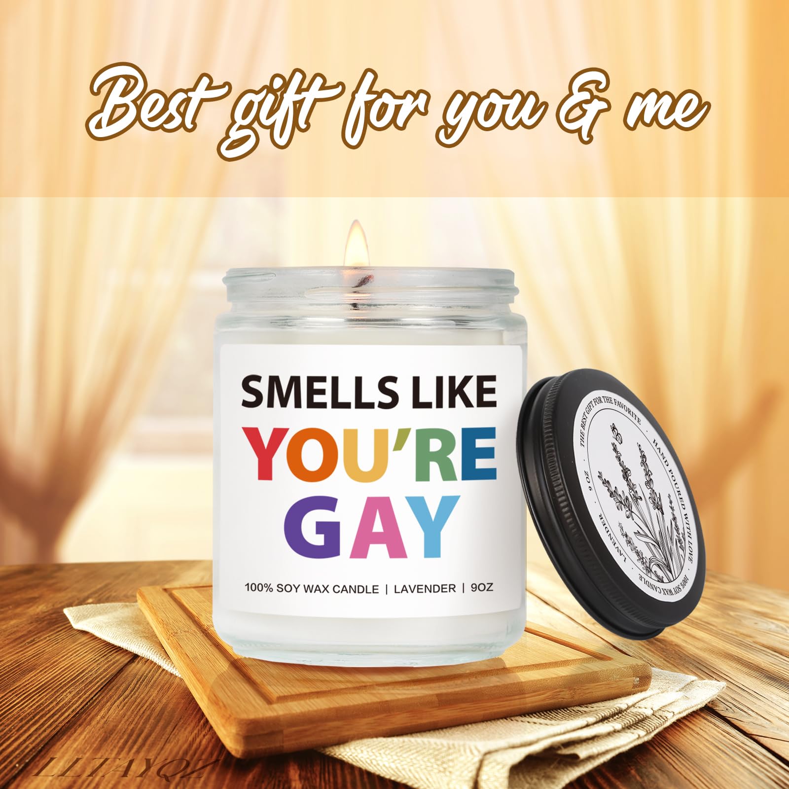 Rainbow Pride gag candle for LGBTQ celebrations